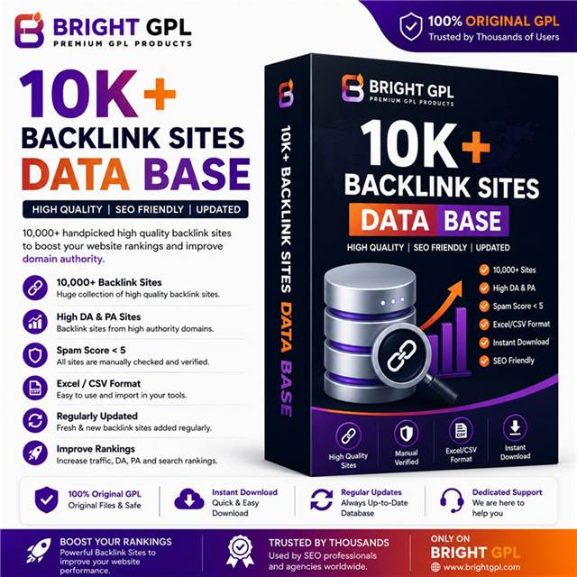 10K+ Backlink Sites Database Download