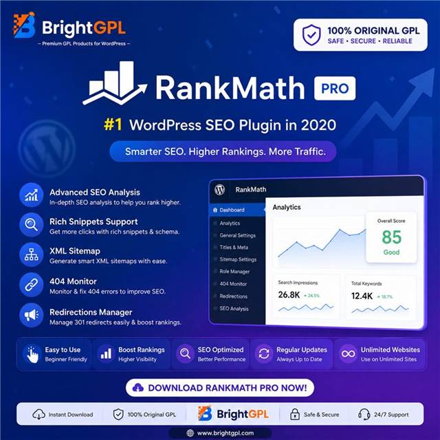 Rank Math Pro GPL Download product image
